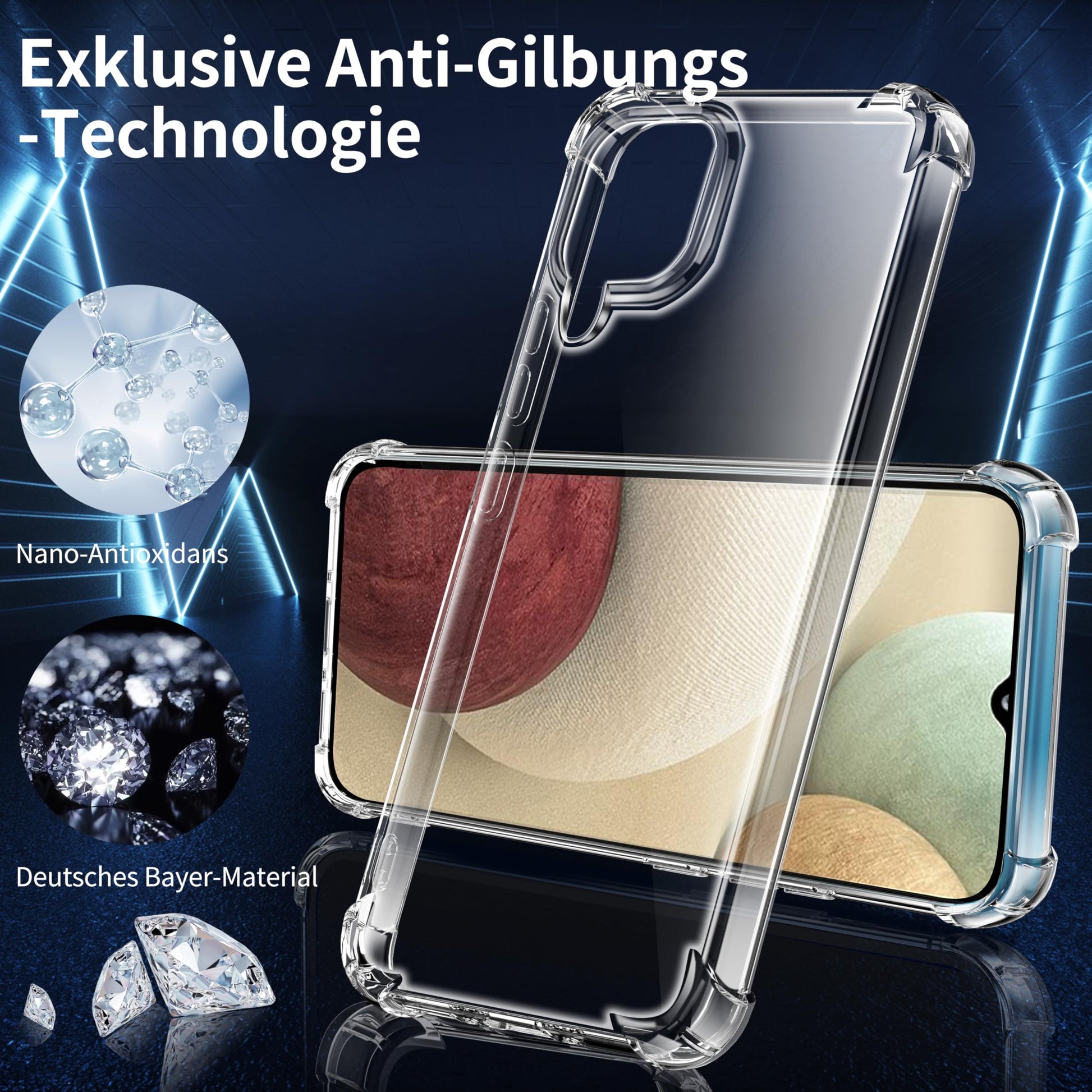 Tentoki Crystal Clear Case for Samsung Galaxy A12-5G / M12