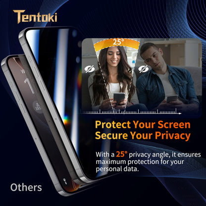 Tentoki Flash Fit Classic Privacy Glass for iPhone 16 Pro Max - 2 Pack