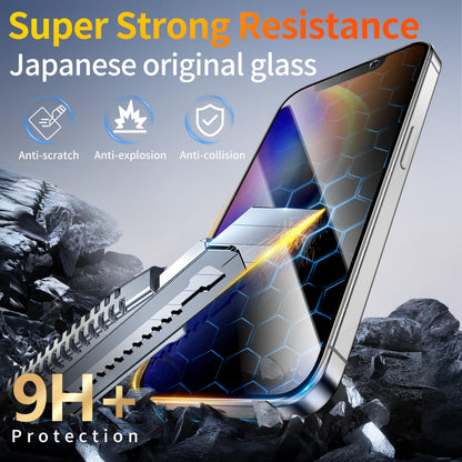 Tentoki Flash Fit Pro Privacy Glass for iPhone 13 / 13 Pro / 14 / 16e - 2 Pack