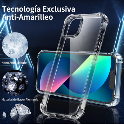 Tentoki Crystal Clear Protection Kit for iPhone 13 - Case + 2 HD Glass