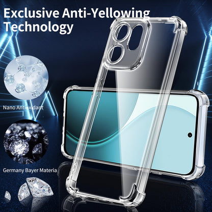 Tentoki Crystal Clear Protection Kit for Oppo Reno 14 F 5G / OPPO Reno 14 FS - Case + 2 HD Glass