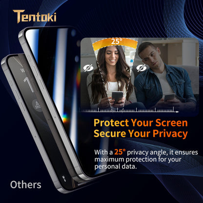 Tentoki Flash Fit Classic Privacy Glass for iPhone 16 Pro / iPhone 17 - 2 Pack
