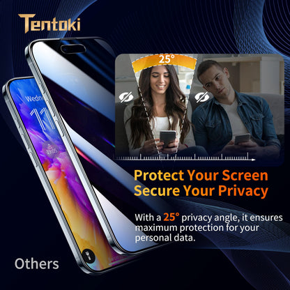 Tentoki Flash Fit Classic Privacy Glass for iPhone 17 Air - 2 Pack