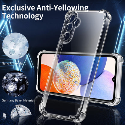 Tentoki Crystal Clear Protection Kit for Samsung Galaxy A14 4G / 5G - Case + 2 HD Glass