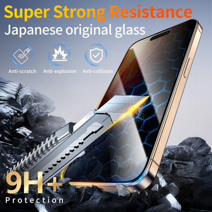 Tentoki Flash Fit Pro Privacy Glass for iPhone 16 Pro Max - 2 Pack
