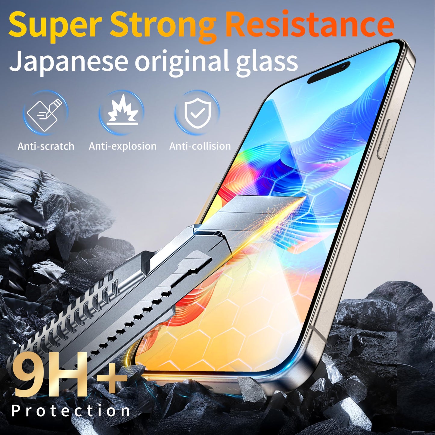 Tentoki Flash Fit Pro HD Clear Glass for iPhone 15 / 16 - 2 Pack