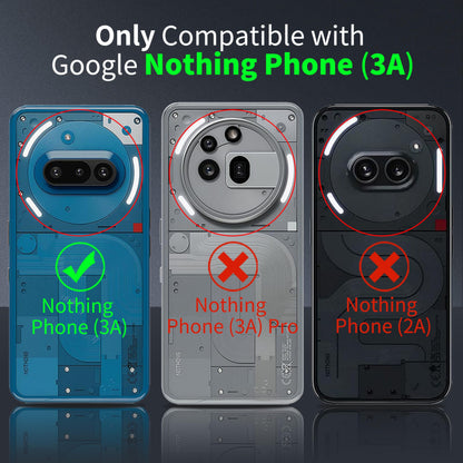 Tentoki Crystal Clear Case for Nothing Phone 3A