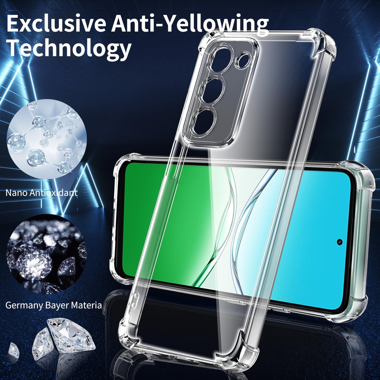 Tentoki Crystal Clear Protection Kit for Oppo A5 - Case + 2 HD Glass