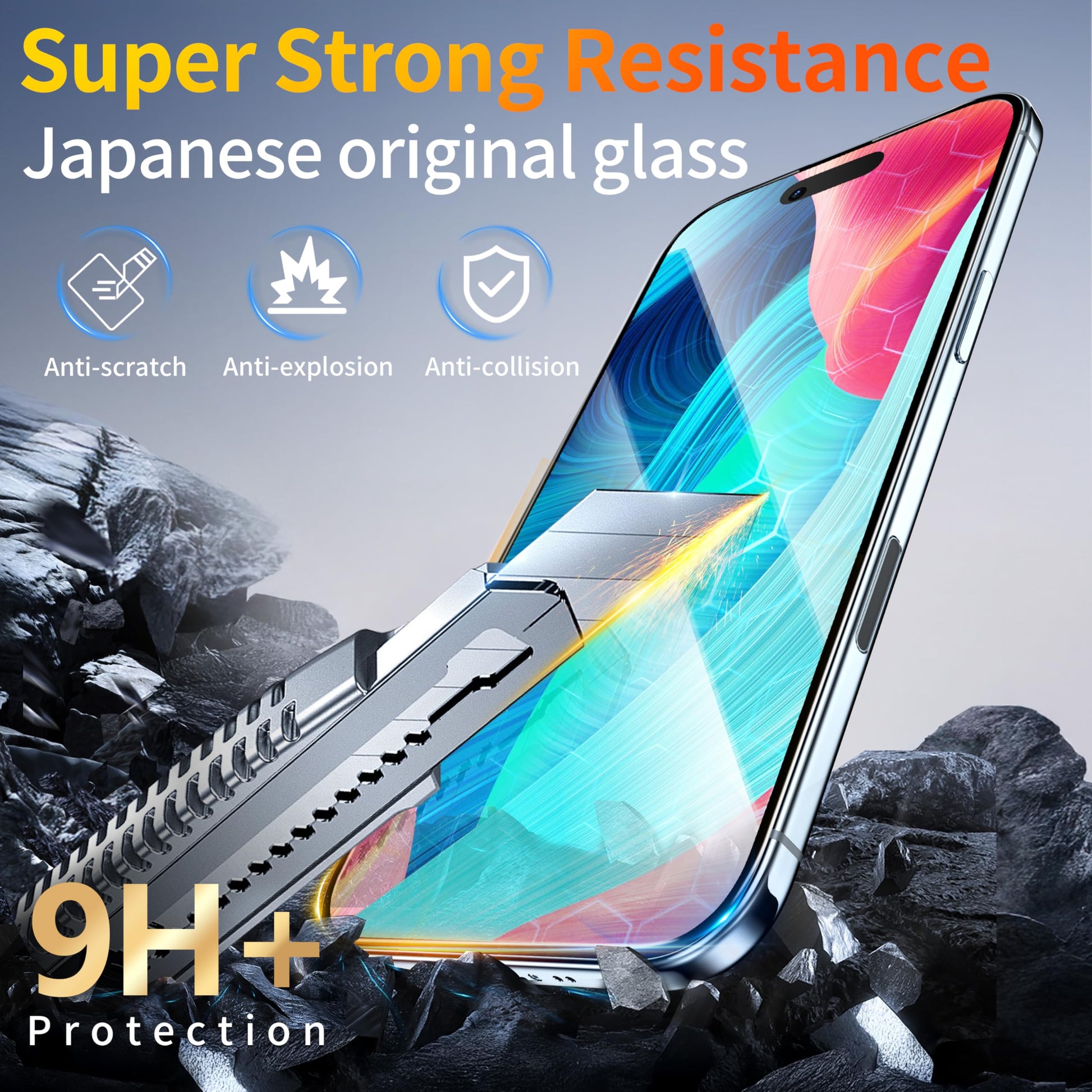 Tentoki Flash Fit Pro HD Clear Glass for iPhone 17 Air - 2 Pack