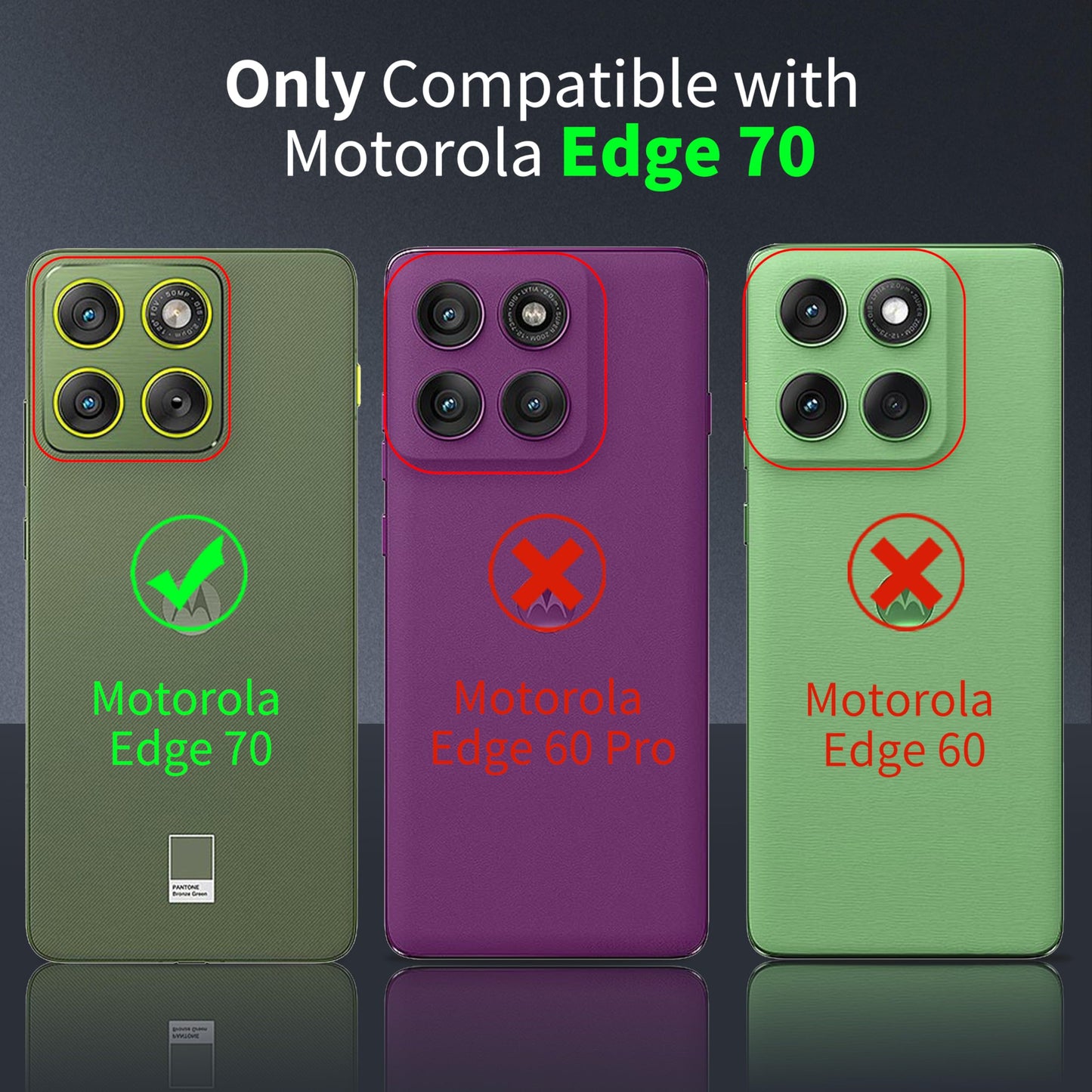 Tentoki Crystal Clear Case for Motorola Edge 70