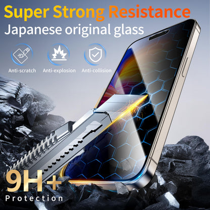 Tentoki Flash Fit Pro Privacy Glass for iPhone 15 Plus / 16 Plus - 2 Pack