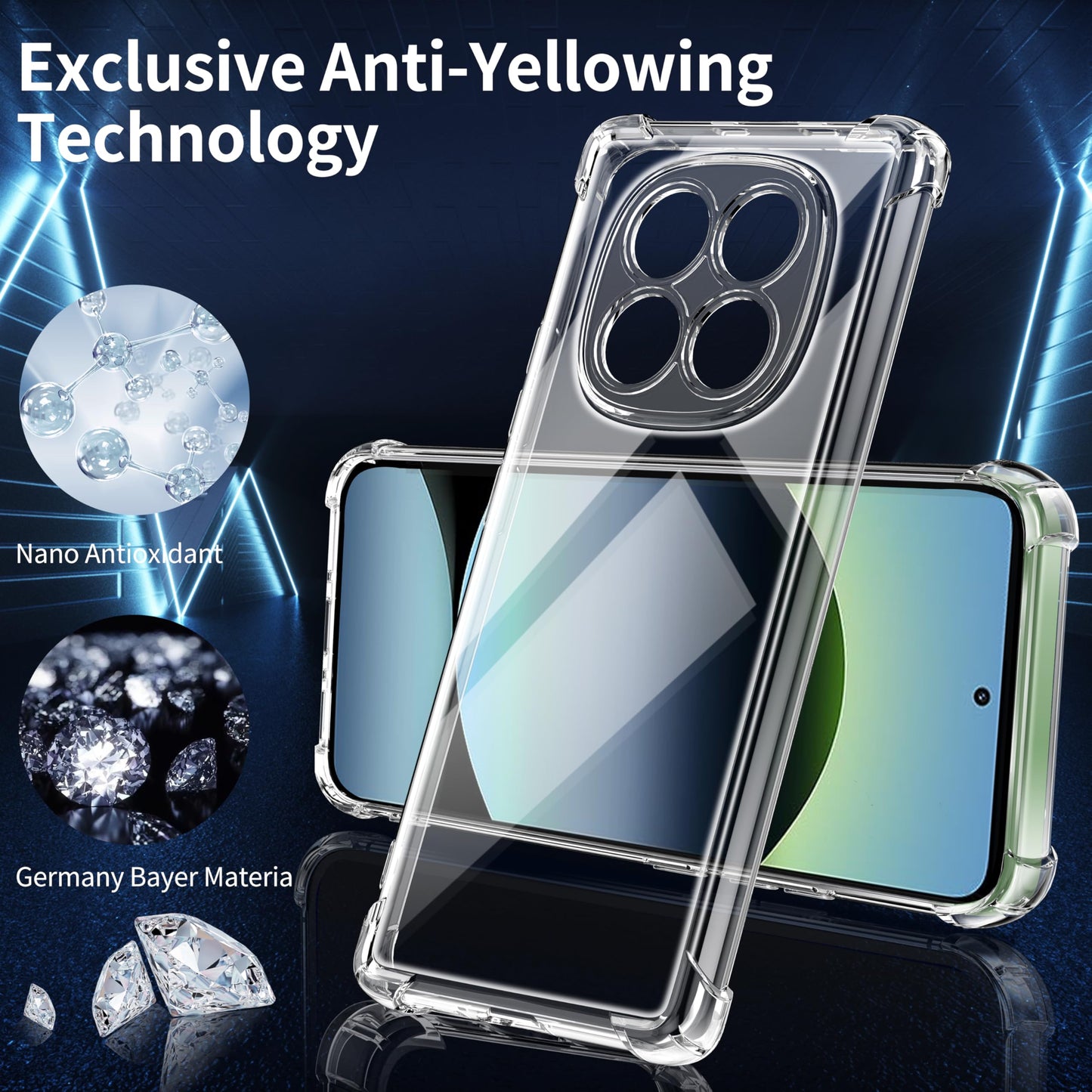 Tentoki Crystal Clear Case for Xiaomi Redmi Note 15 4G 国外版